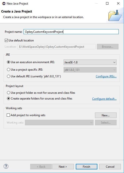 How to Add Custom Keyword in Opkey for Selenium Web driver Plug-in 1 Create a Java Project