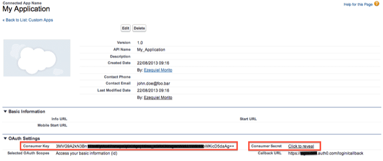 How to Get Consumer Key and Consumer Secret for Automating Salesforce? 4 https://cdn2.auth0.com/docs/media/articles/connections/social/salesforce/salesforce-register-3.png