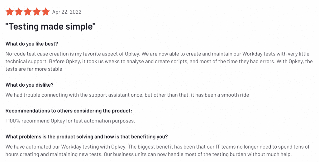 Opkey Receives New G2 Badges For Summer 2022 2 Testing made simple