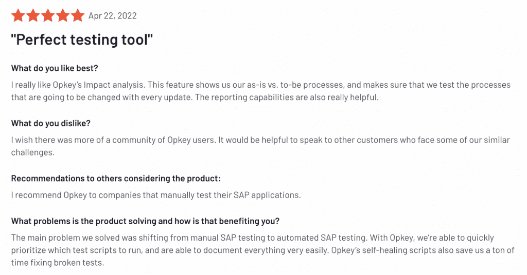 Opkey Receives New G2 Badges For Summer 2022 3 Perfect testing tool