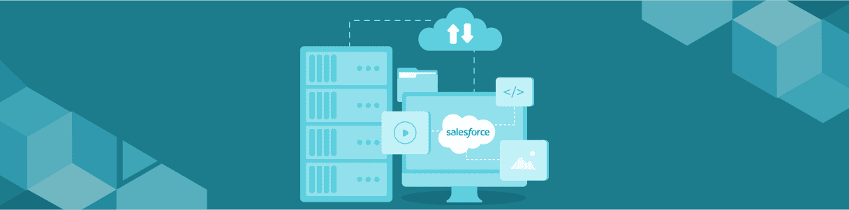 Salesforce Lightning migration: Diagram showing data transfer from Classic to Lightning via cloud.
