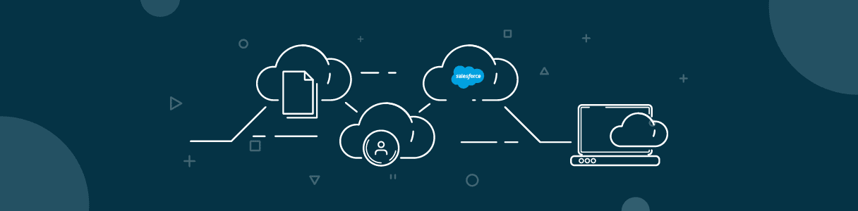 Diagram showing Salesforce UAT process: data, users, and laptop connected to the cloud.