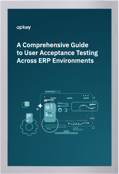 Diagram showing user acceptance testing in ERP environments.