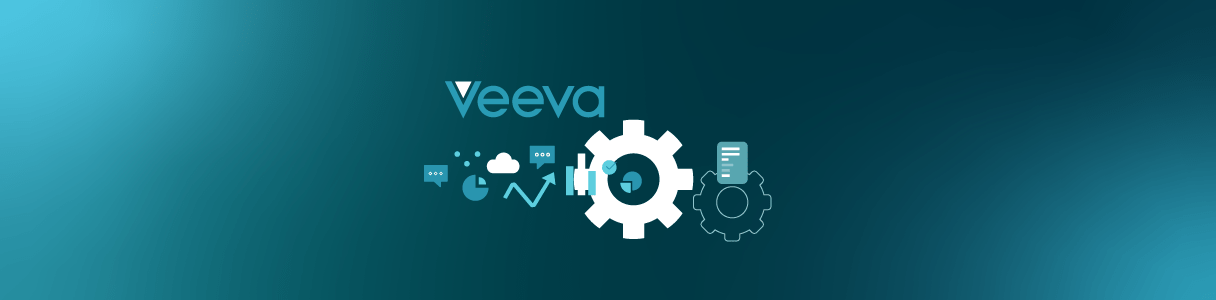 Veeva logo with integrated gears and data icons, representing automated continuous validation.