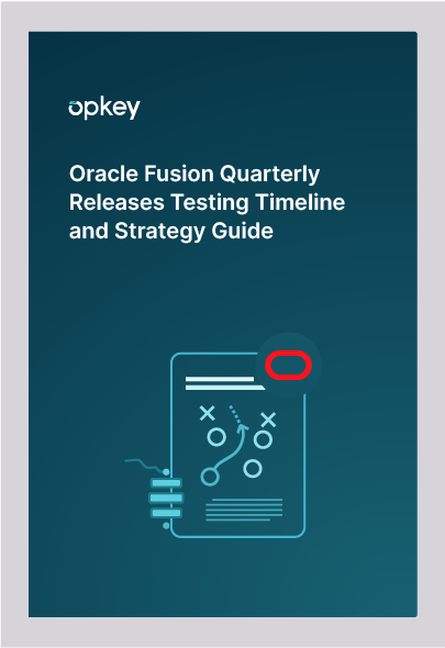 Diagram showing a strategy for Oracle Fusion quarterly release testing.
