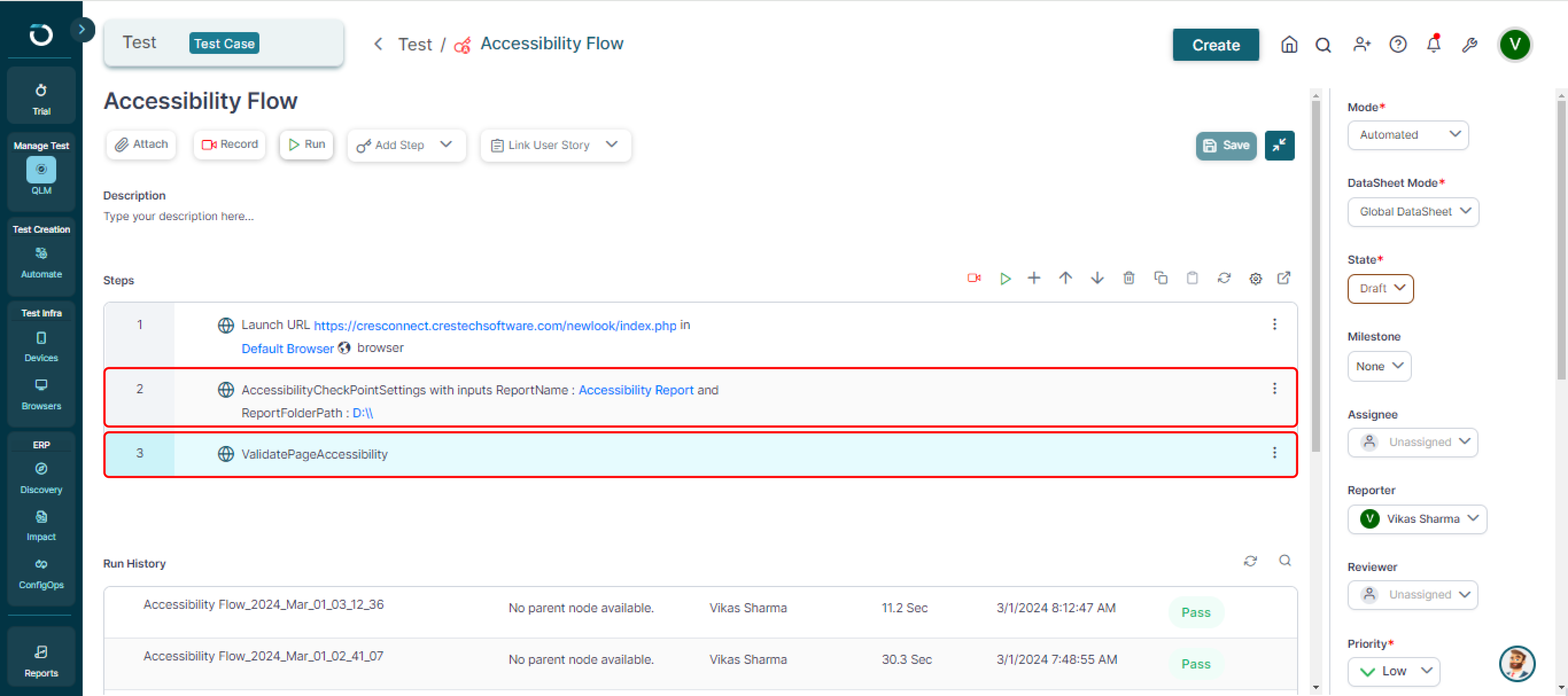 Automate Accessibility Testing Using Opkey