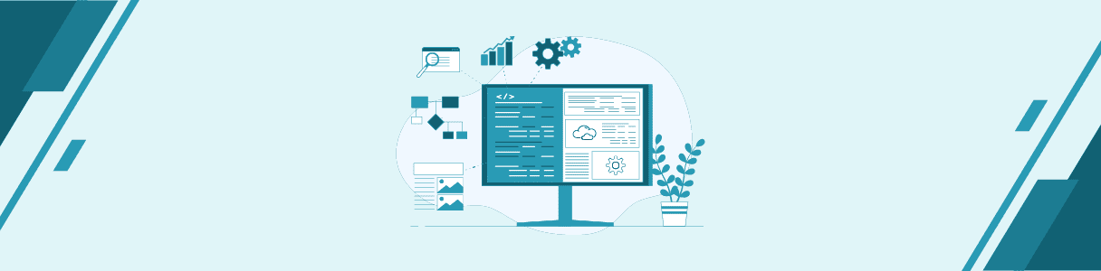Computer screen displaying software testing code, charts, and diagrams. Illustrative of software testing processes.