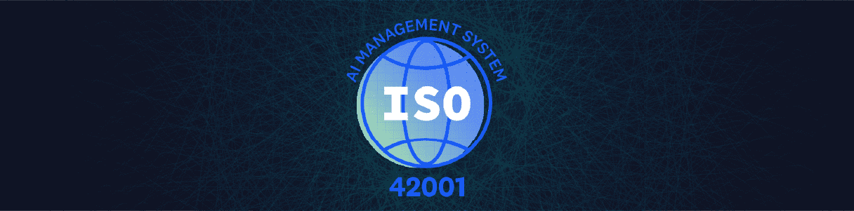 Opkey's ISO 42001 certification logo: AI Management System