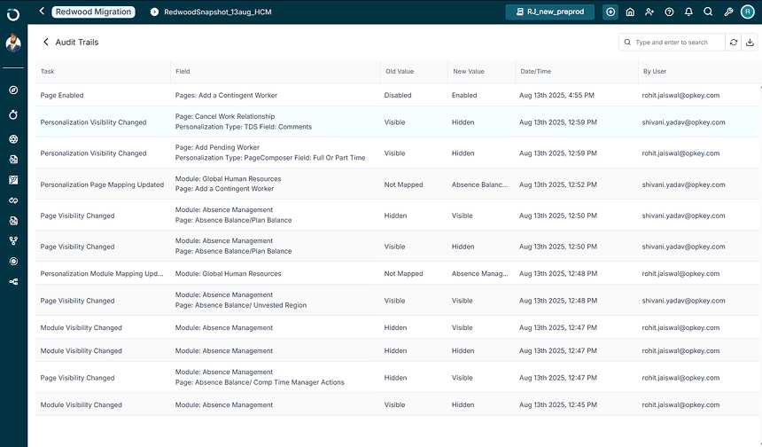 Opkey 6.15 Release: Transforming Test Automation with Agentic AI, Enhanced Integrations, and Enterprise-Grade Security 3 RMA Audit Trial